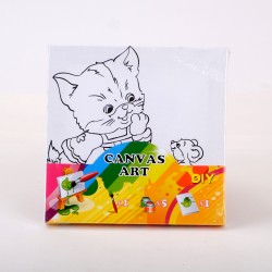 Desenli Boyama Tablosu - Kedicik